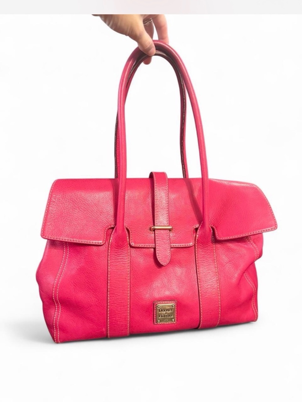 Dooney & Bourke Hot Pink Leather Shoulder Satchel